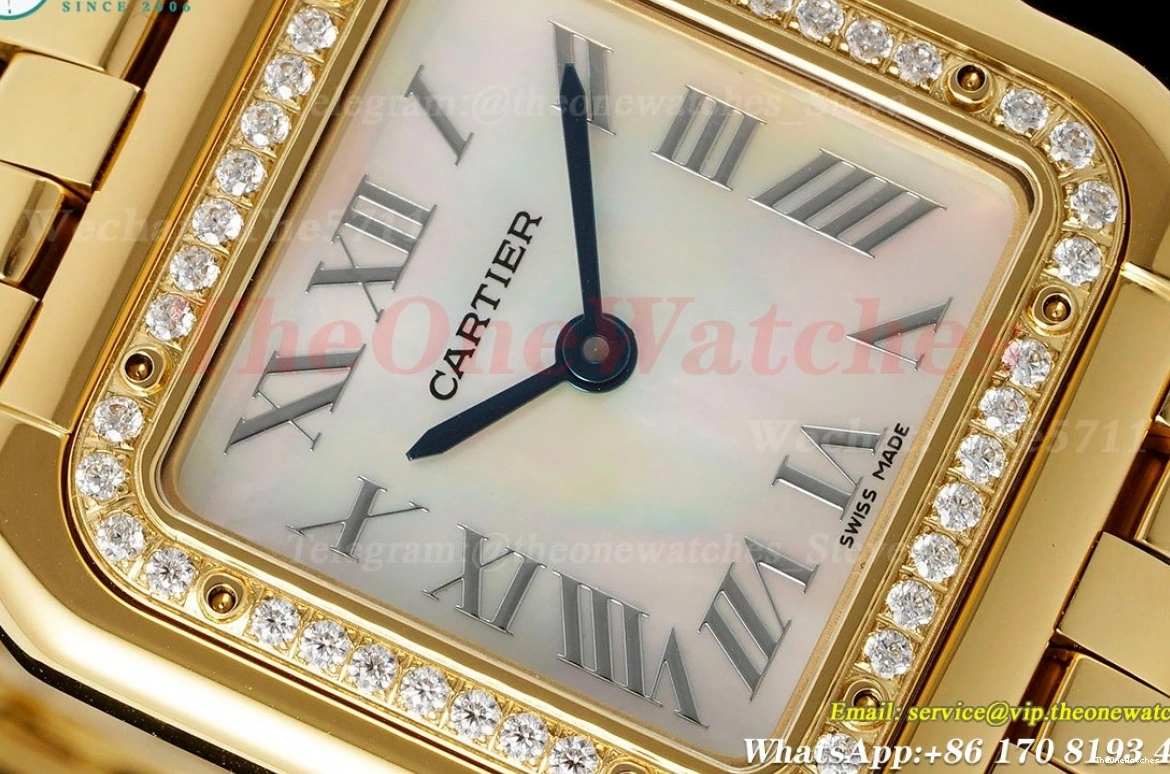 Ladies Dial Secrete Panthere YG YG AF Dia Mop Quartz 27mm De 0426